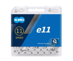 KMC e11 Silver 11-delt elsykkelkjede 122 ledd